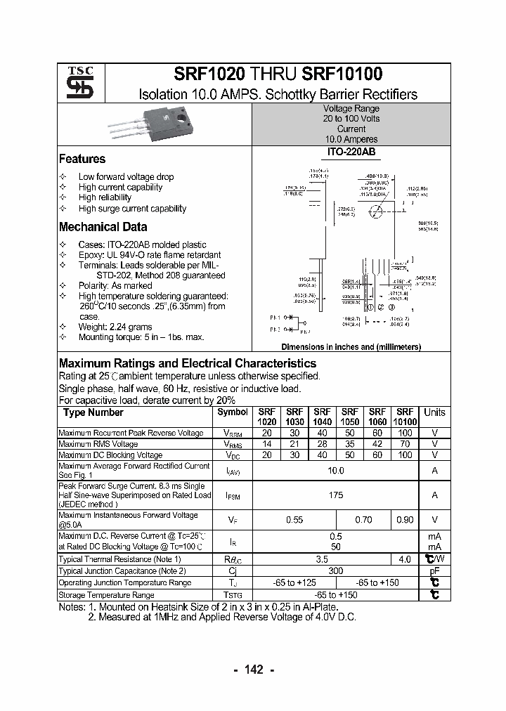 SRF10100_1076497.PDF Datasheet