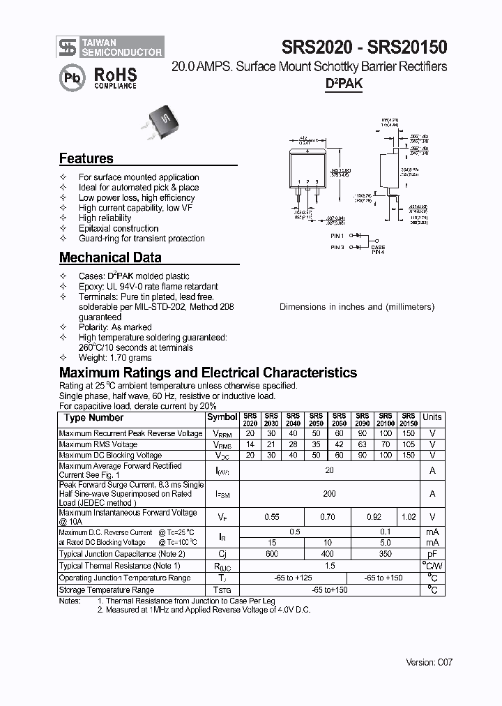 SRS20100_1132940.PDF Datasheet