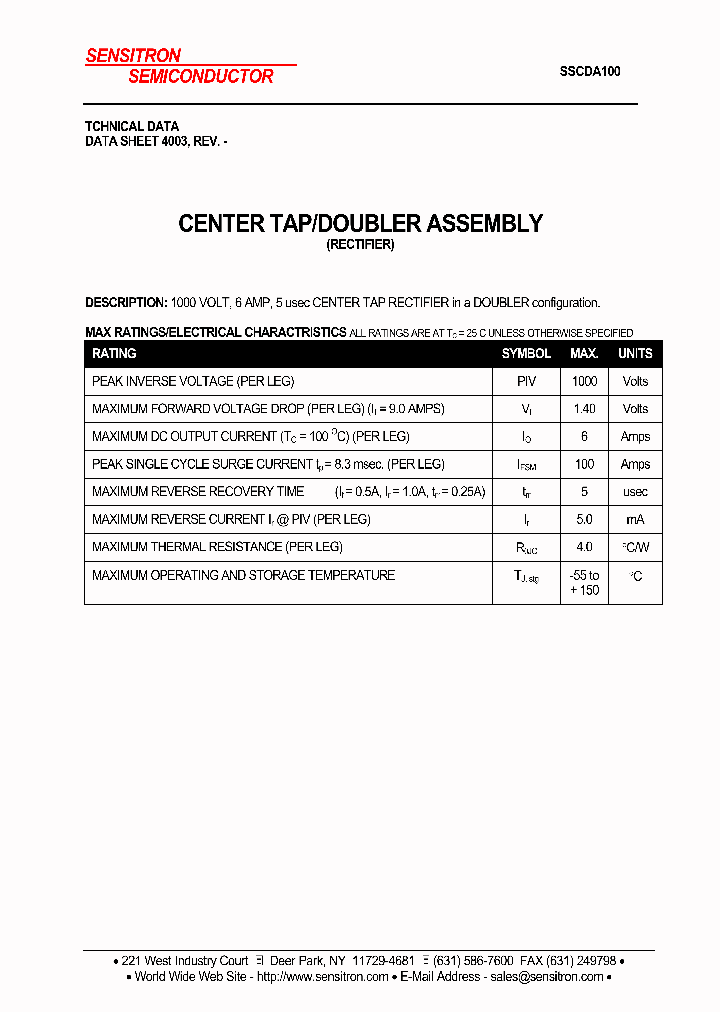 SSCDA100_1316584.PDF Datasheet