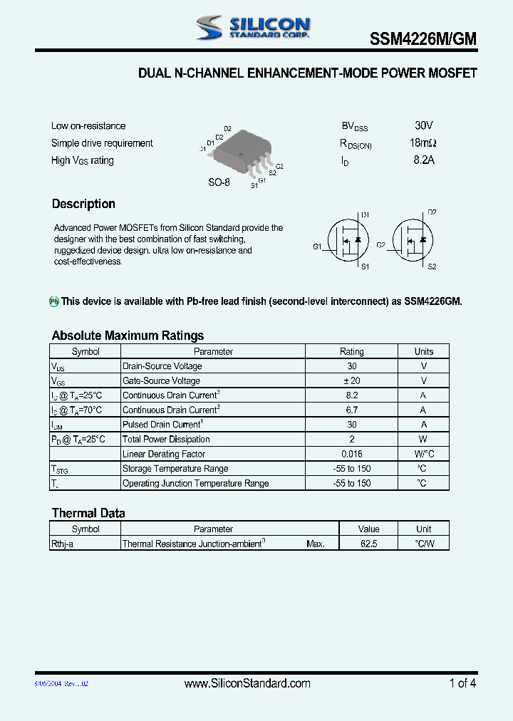 SSM4226M_1316803.PDF Datasheet