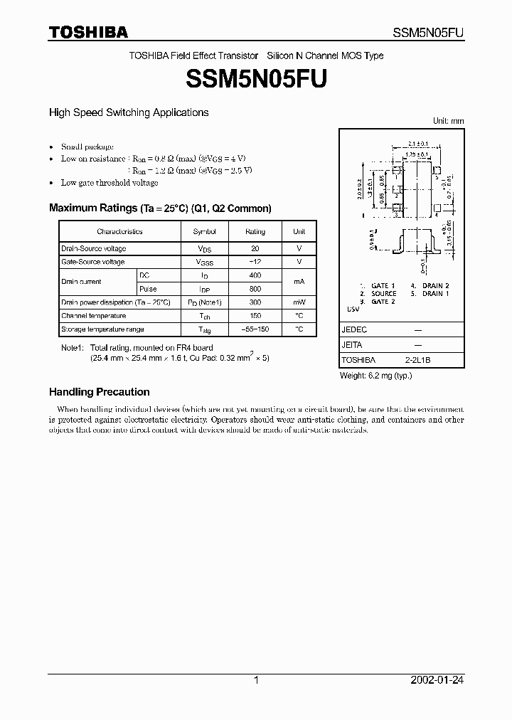 SSM5N05FU_1316808.PDF Datasheet