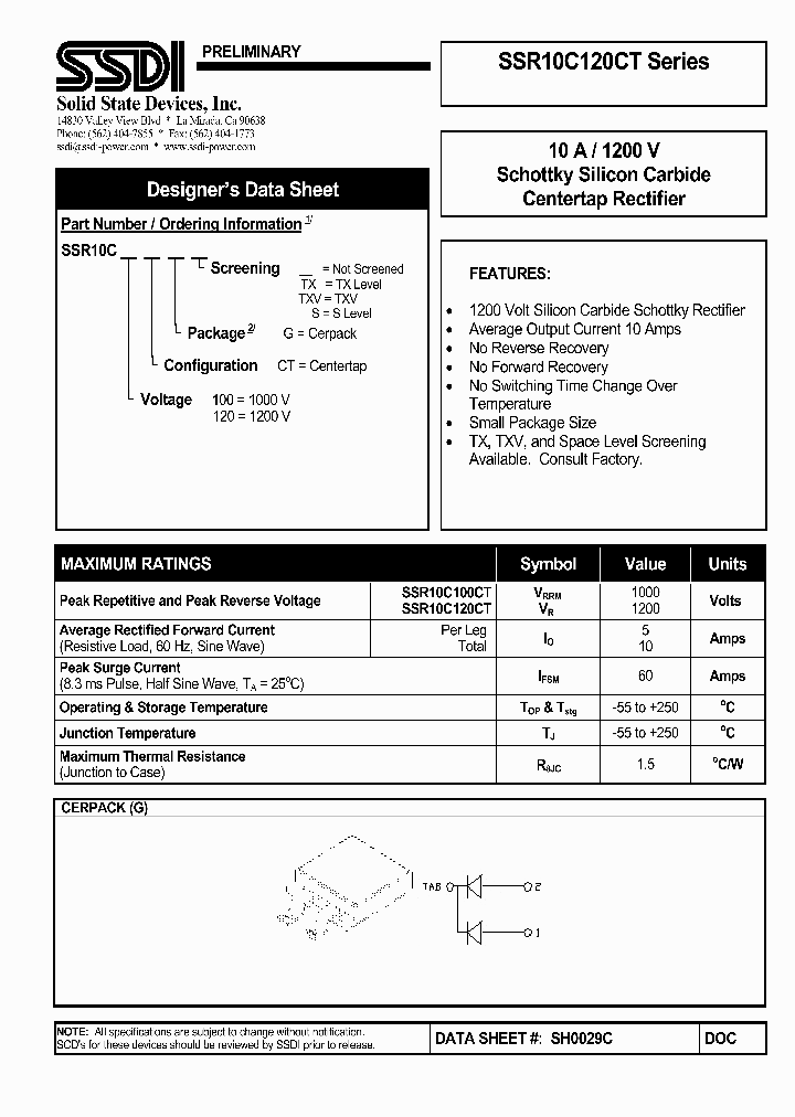 SSR10C120CT_1316885.PDF Datasheet