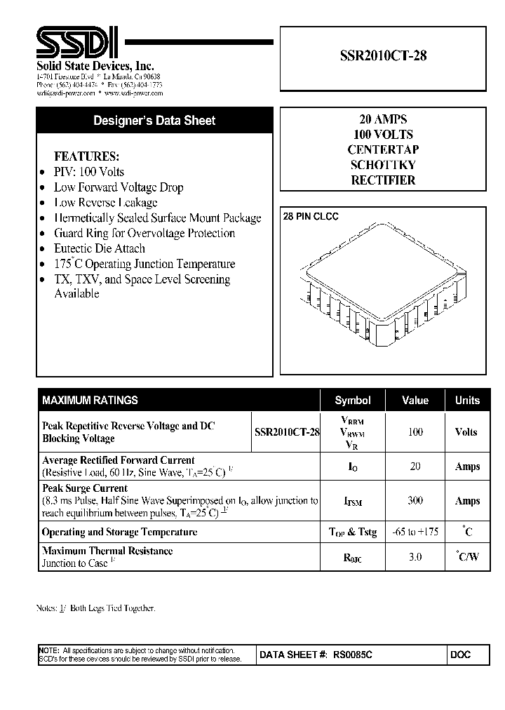 SSR2010CT-28_1316909.PDF Datasheet