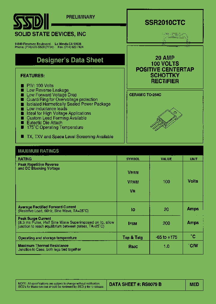 SSR2010CTC_1316910.PDF Datasheet