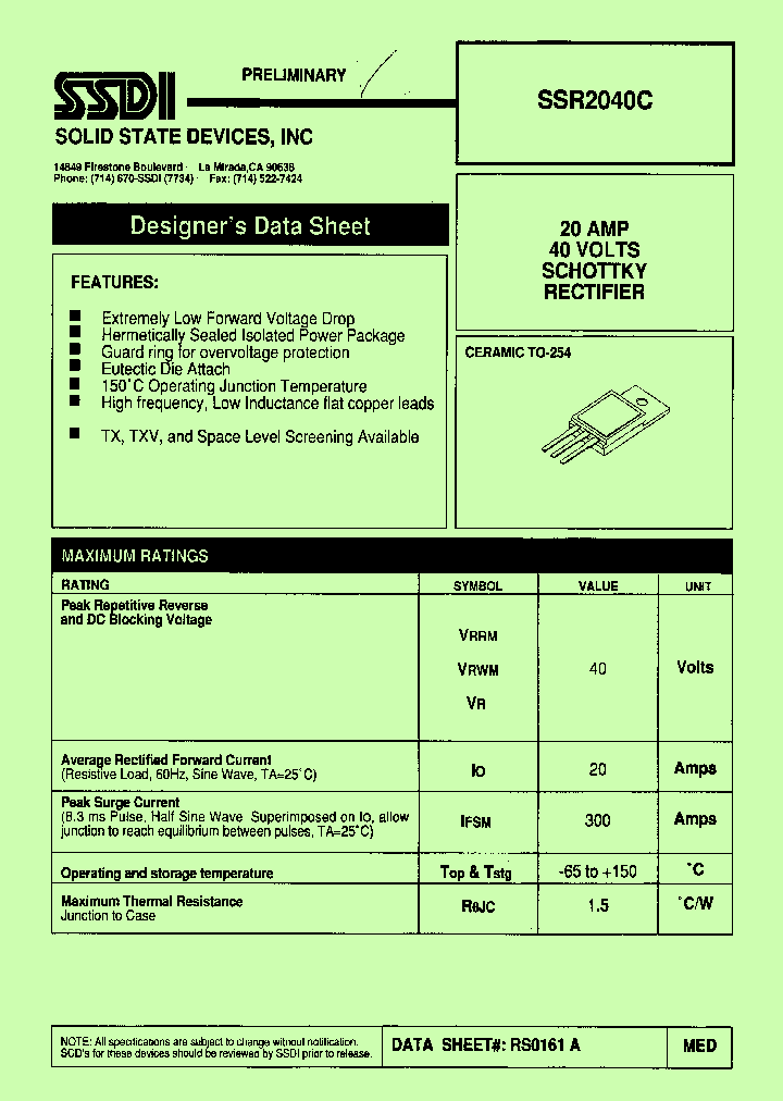 SSR2040C_1316917.PDF Datasheet