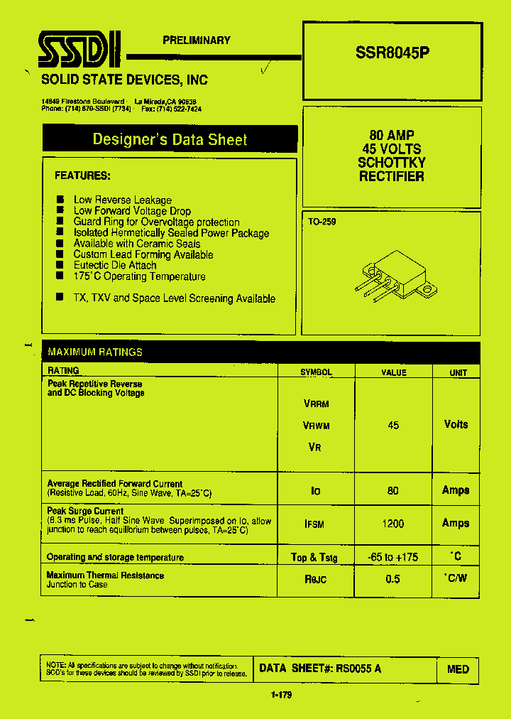 SSR8045P_1316938.PDF Datasheet