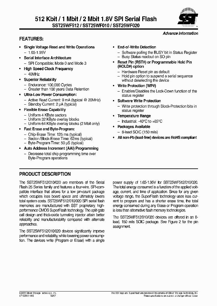 SST25WF512_1316993.PDF Datasheet