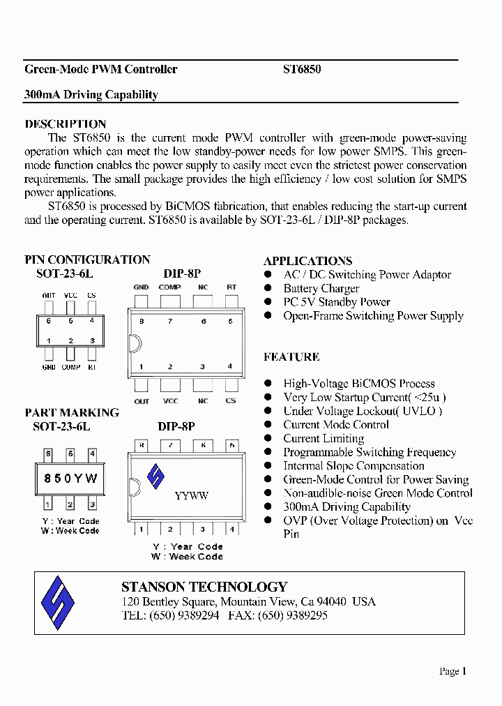 ST6850_1133953.PDF Datasheet