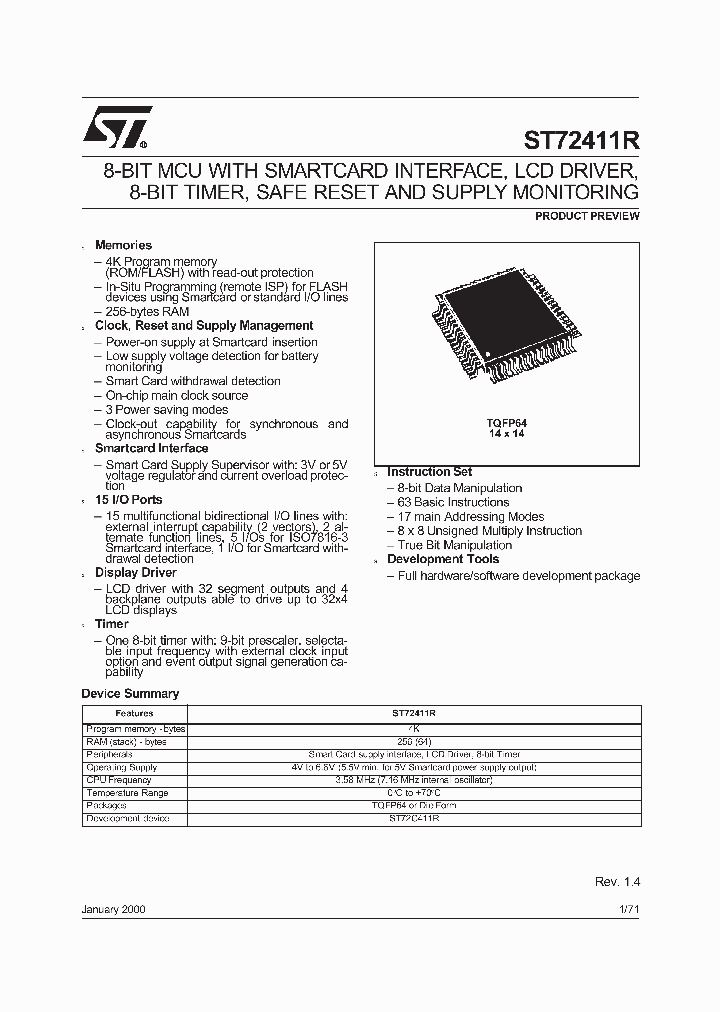 ST72C411T1_1317578.PDF Datasheet