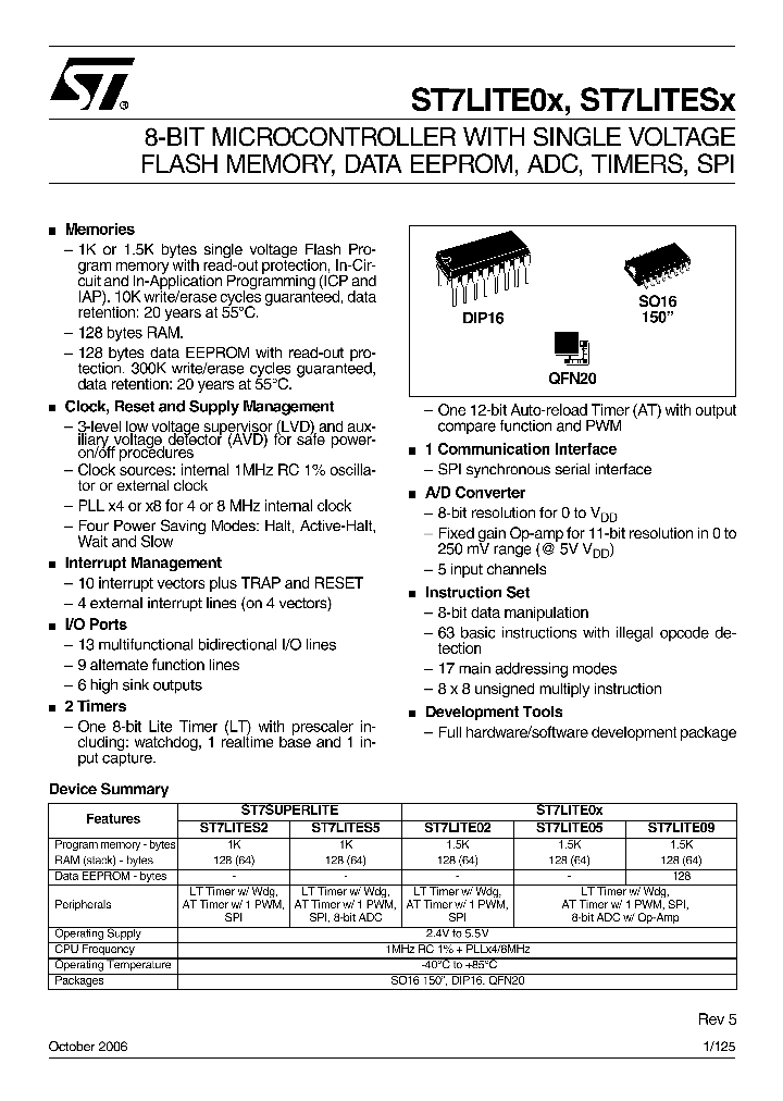 ST7LITESX_1107336.PDF Datasheet