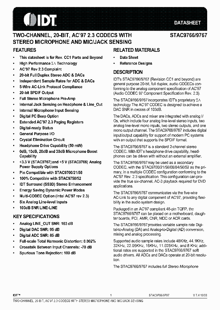 STAC9766_1080400.PDF Datasheet