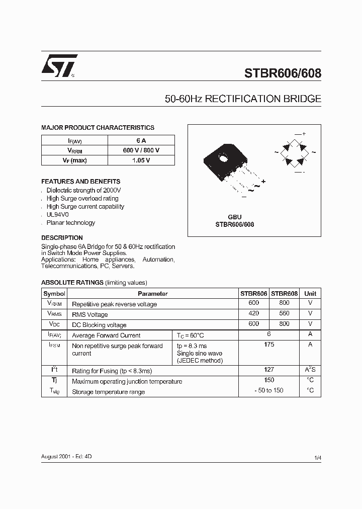 STBR608_1317934.PDF Datasheet