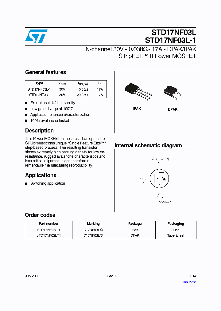 STD17NF03LT4_1111514.PDF Datasheet