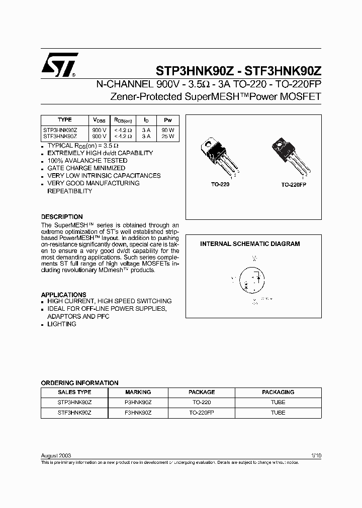 STF3HNK90Z_1182902.PDF Datasheet