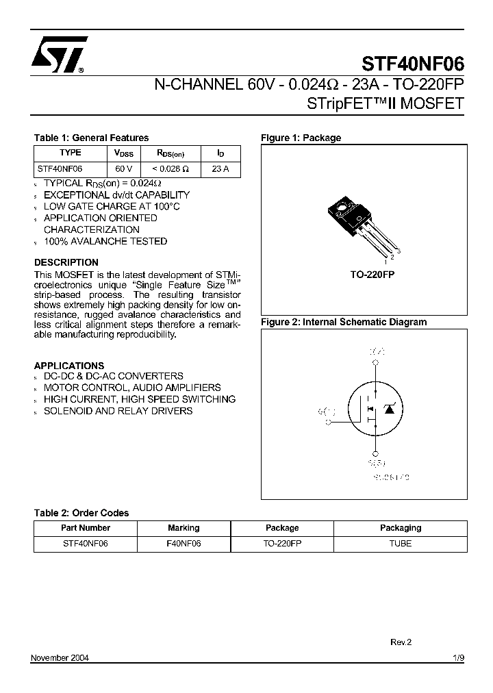 STF40NF06_1318188.PDF Datasheet