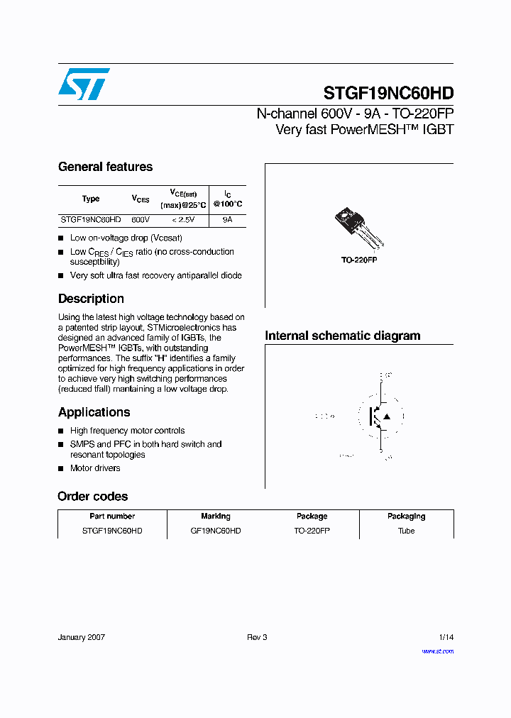 STGF19NC60HD_1318262.PDF Datasheet