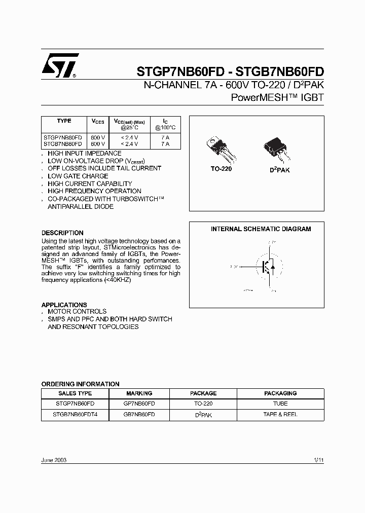 STGP7NB60FD_1318295.PDF Datasheet