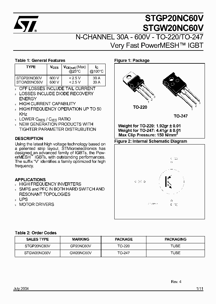 STGW20NC60V_1318308.PDF Datasheet