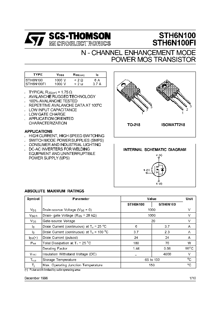 STH6N100FI_1318339.PDF Datasheet
