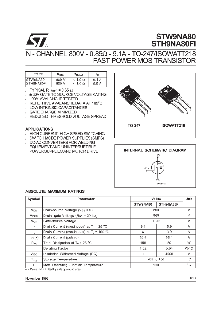 STH9NA80_1082021.PDF Datasheet