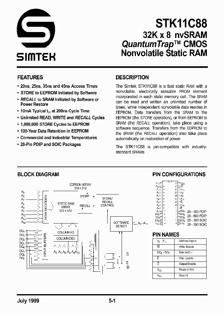 STK11C88-W45I_1318386.PDF Datasheet