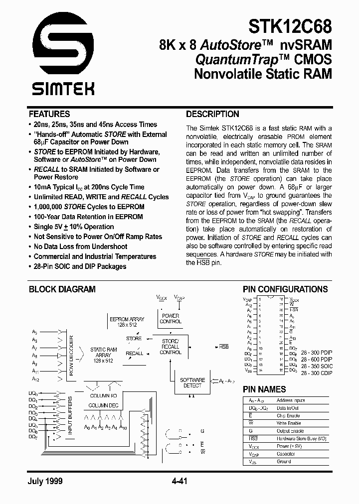 STK12C68-W45I_1318389.PDF Datasheet