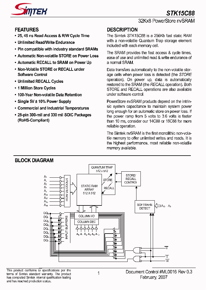STK15C88_1318405.PDF Datasheet
