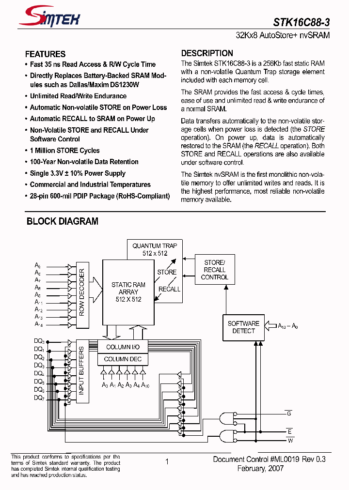 STK16C88-3WF35I_1318412.PDF Datasheet