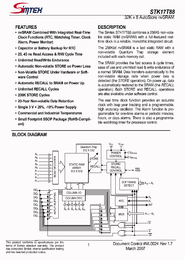 STK17T88_1143908.PDF Datasheet