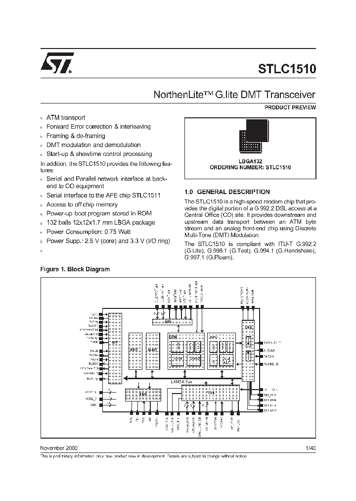 STLC1510_1318674.PDF Datasheet