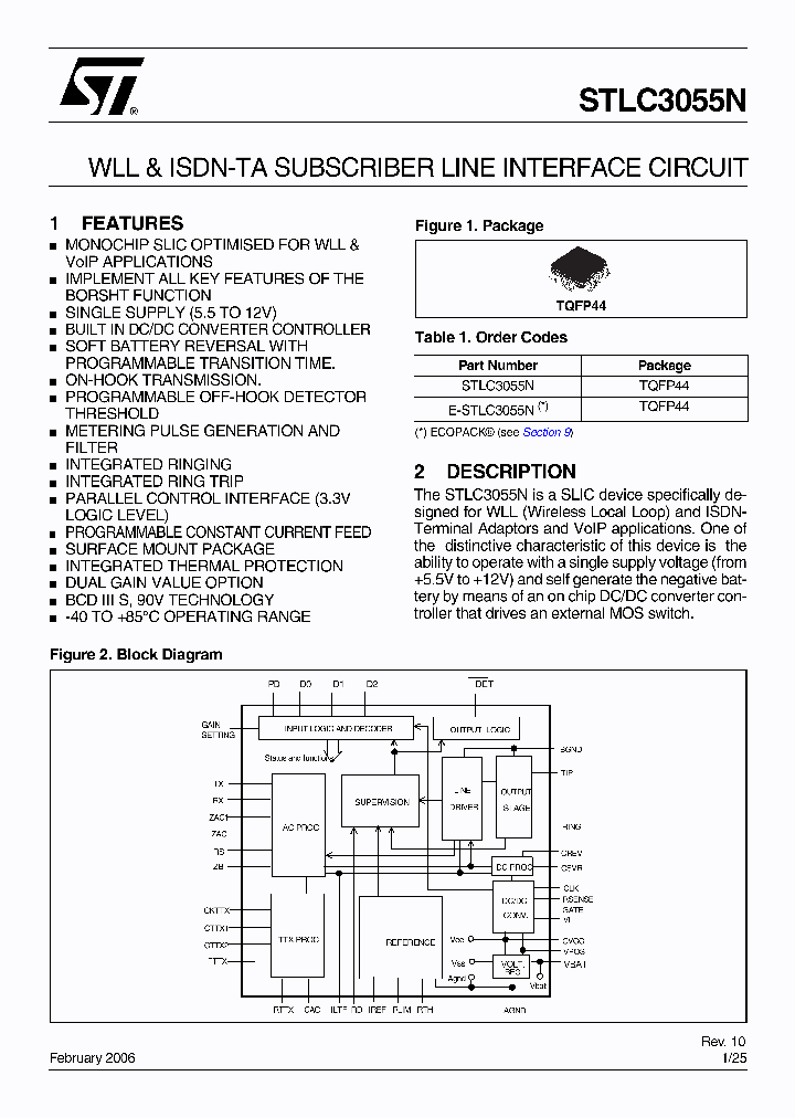 STLC3055N_1318685.PDF Datasheet