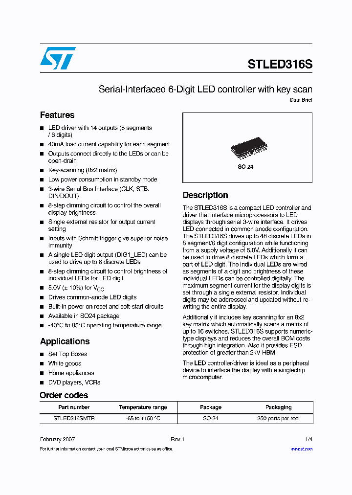 STLED316S_1133947.PDF Datasheet