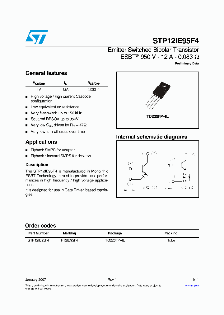 STP12IE95F4_1318853.PDF Datasheet