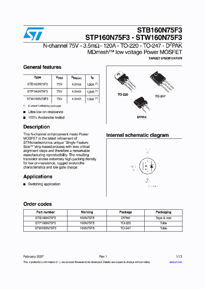 STP160N75F3_1318877.PDF Datasheet