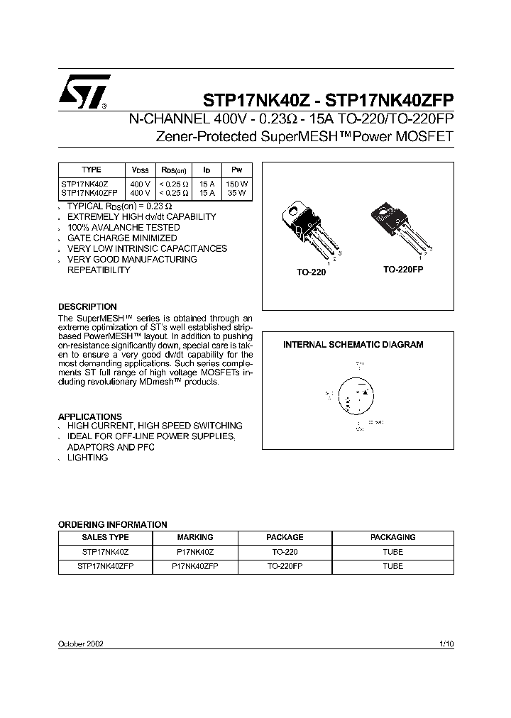 STP17NK40ZFP_1318891.PDF Datasheet