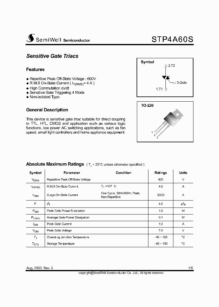 STP4A60S_1318988.PDF Datasheet