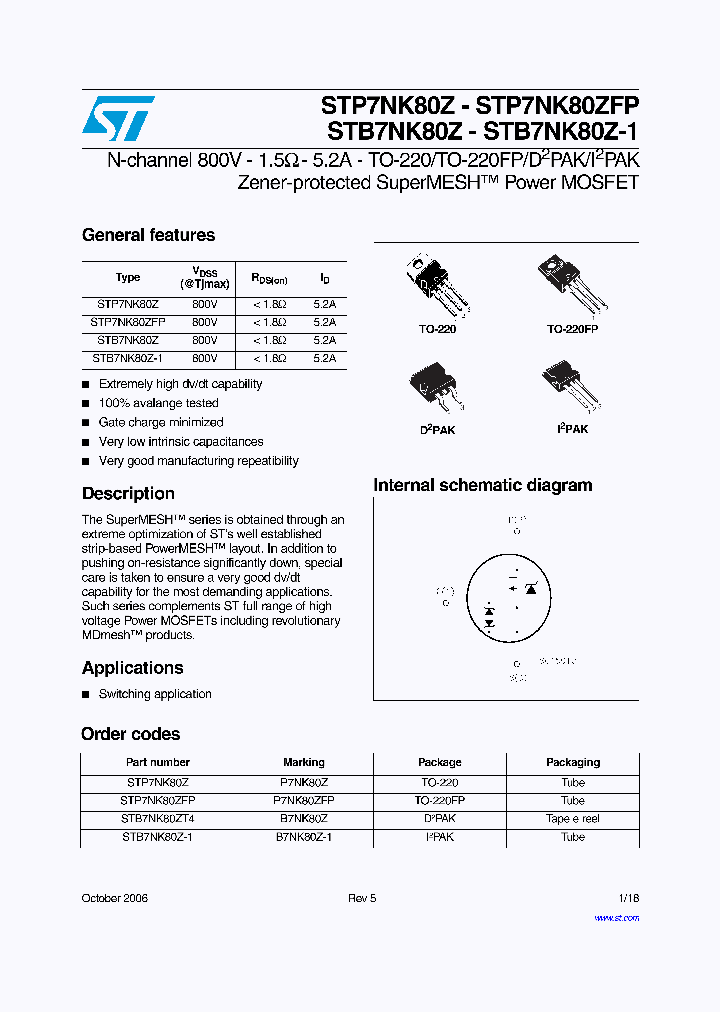 STP7NK80Z06_1147994.PDF Datasheet