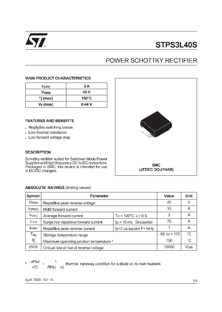 STPS3L40S_1319247.PDF Datasheet