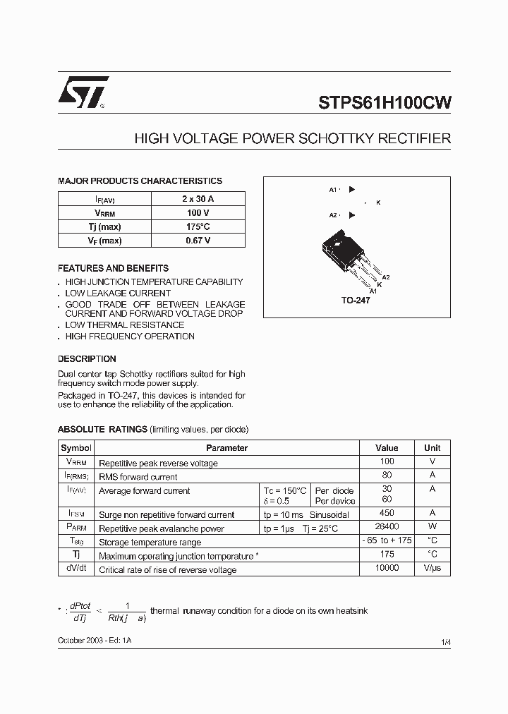 STPS61H100CW_1124509.PDF Datasheet