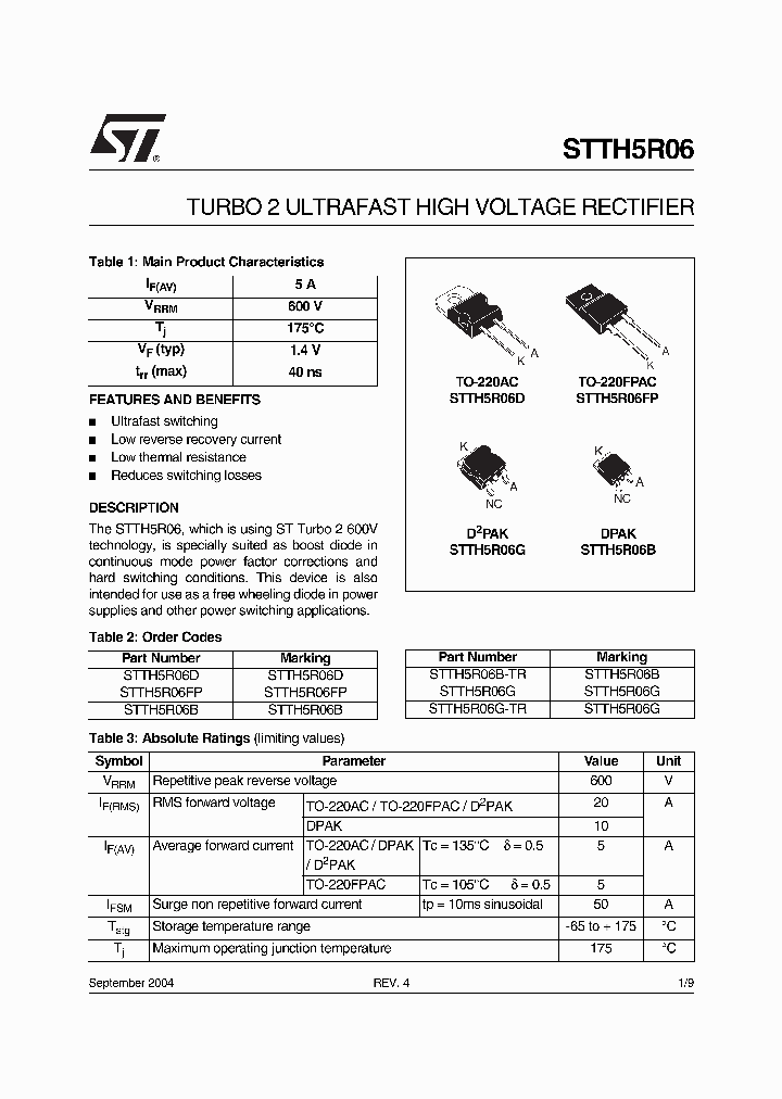 STTHR5R06G-TR_1319515.PDF Datasheet