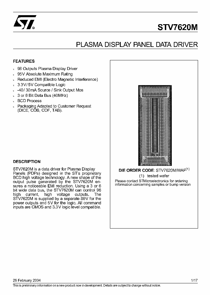 STV7620WAF_1319586.PDF Datasheet