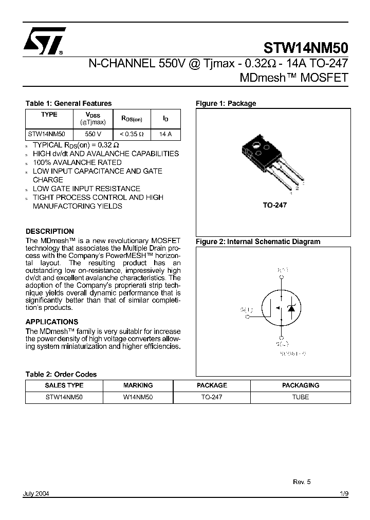 STW14NM50_1319625.PDF Datasheet