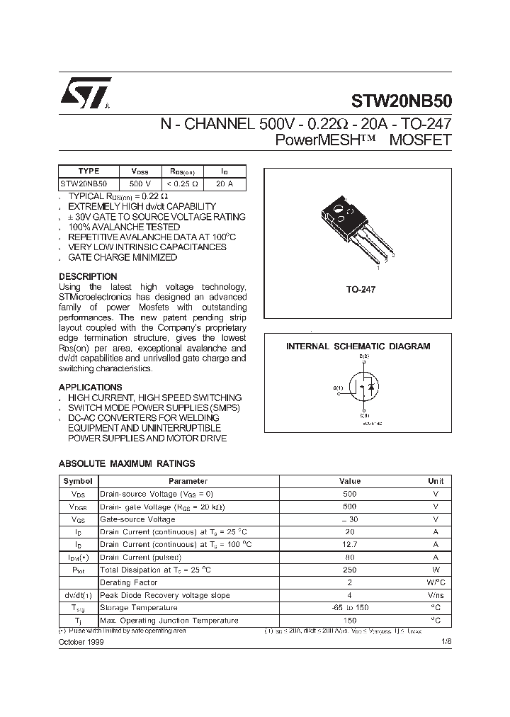 STW20NB50_1319630.PDF Datasheet