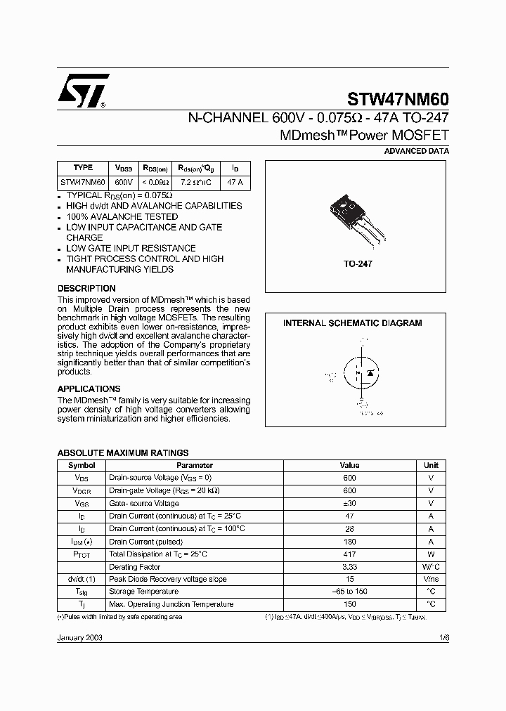 STW47NM60_1319646.PDF Datasheet