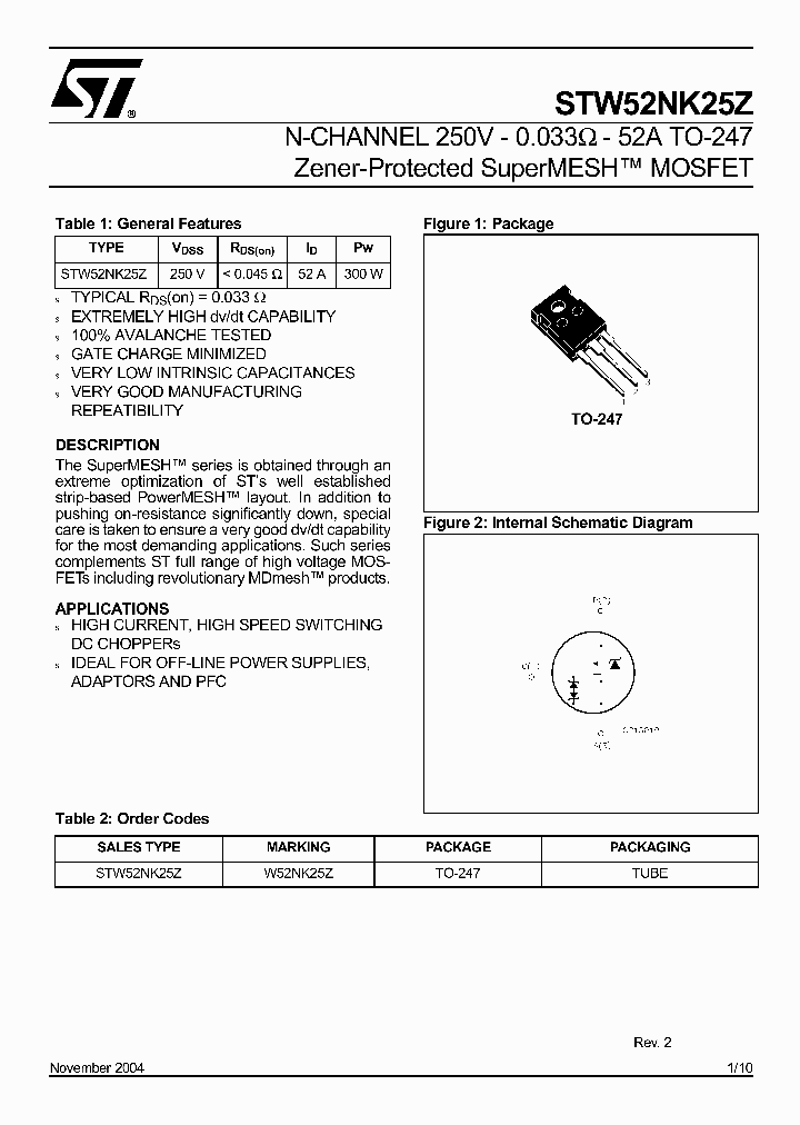 STW52NK25Z_1319651.PDF Datasheet