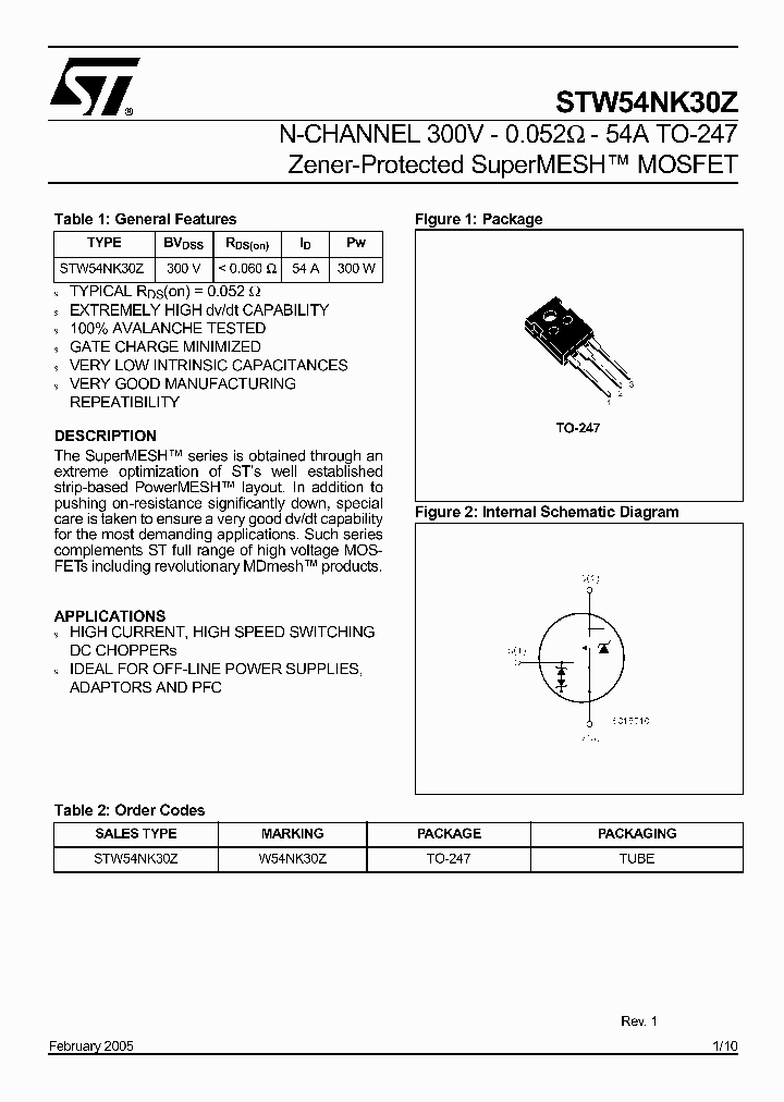 STW54NK30Z_1319652.PDF Datasheet