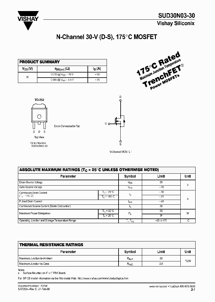 SUD30N03-30_1319739.PDF Datasheet