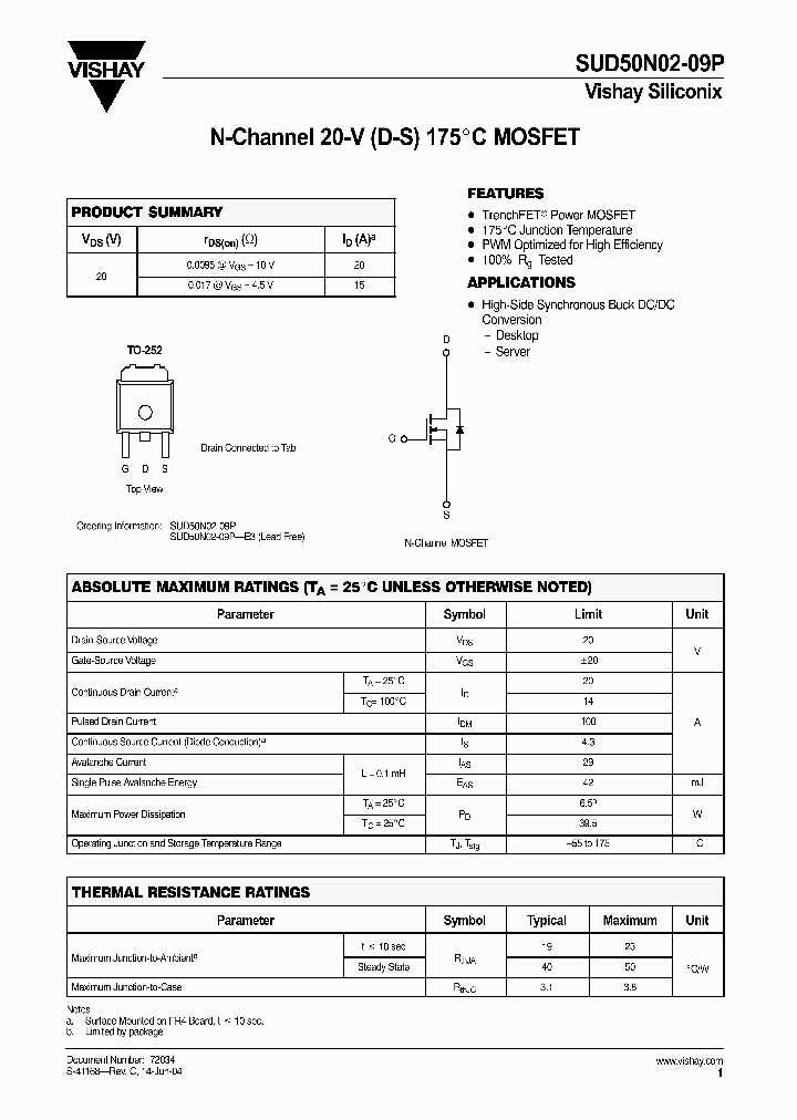 SUD50N02-09P-E3_1319756.PDF Datasheet