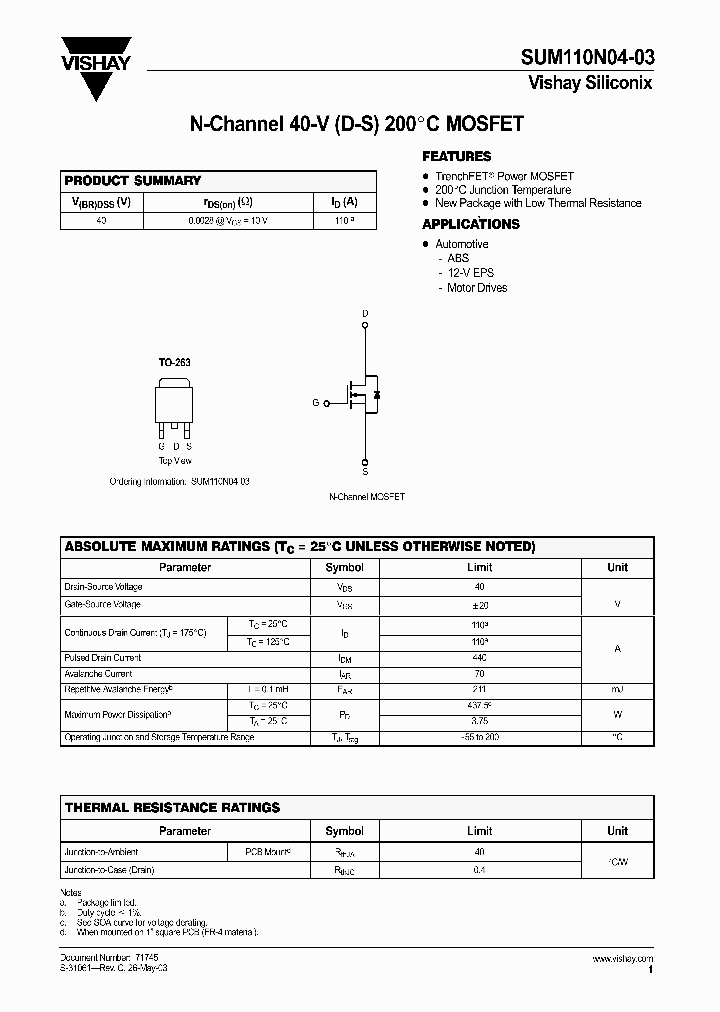 SUM110N04-03_1319799.PDF Datasheet