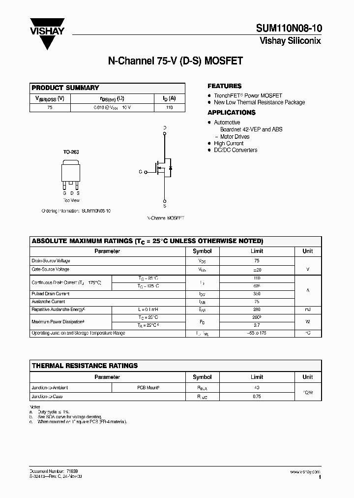 SUM110N08-10_1319811.PDF Datasheet